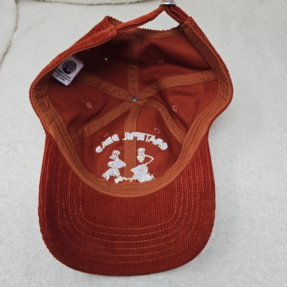 Grateful‎ Dead Baseball Cap Rust Orange Corduroy Dancing Skeletons Hat